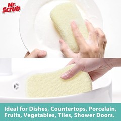 Mr. Scrub Sponges Kitchen Scrub Dish Sponge Scouring Pad, 6 Pack Cleaning Brush