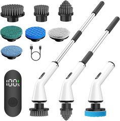 Electric Spin Scrubber for Bathroom,Power Cleaning Brush with 7 Replaceable Brus