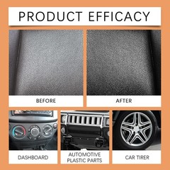 1~5x Auto Plastic Black Lotion, Auto Plastic Restorer Kit,Car Plastic Restorer
