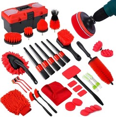35Pcs Car Detailing Kit, Car Cleaning Kit with Windshield Cleaning Tool and Tool
