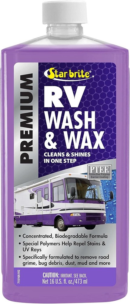 STAR BRITE RV Wash & Wax – One-Step Concentrated Cleaner, UV Protection – Ideal