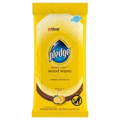 Pledge Lemon Scent Furniture Polish 24 wipes Wipes (Pack of 12)