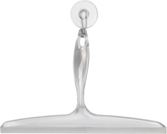 Plastic Bath Squeegee for Glass with Suction Hook Holder – 12″, Clear