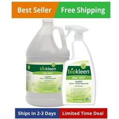 Bac-Out Stain Remover for Carpet, Clothes – 32 Ounce and Gallon Refill – Enzy…