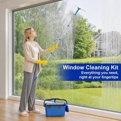 Professional Window Cleaning Kit, Window Washing Kit with 3 Gallon Bucket, 14…