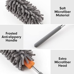 Microfiber Duster for Cleaning, Hand Washable Dusters with 2pcs Replaceable M…