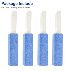 4 PCS Pumice Stone Cleaning Heavy Duty Handle Toilet Scouring Stain Remover Tool