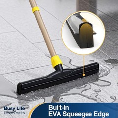 Effortless Multi-Surface Cleaning Squeegee with Telescopic Pole – 17.1″ Head