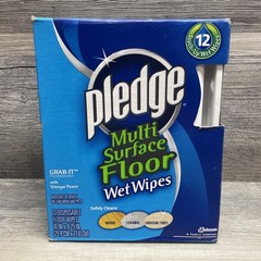 Pledge Grab It Multi Surface Floor Wet Wipes Box of 12 Discontinued New Sealed