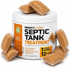 Septic Tank Treatment – 12 Pods, 1 Year Supply – RV Toilet Treatment – Dissolvab