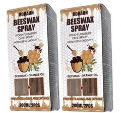 ROBAUN Beeswax Wood Furniture Care Spray, 6.76 fl oz – (4 Pack Set)