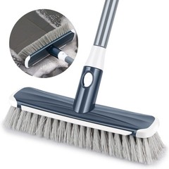 Floor Scrubber with Long Handle, 2 in 1 Scrubbing Brush Stiff Bristle Shower …