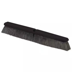 24 In. Polypropylene Bristled Fine/Medium Sweep Broom Bristle in Black (12-Case)
