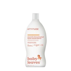 ATTITUDE Baby Dish Soap and Bottle Cleaner, EWG Verified Dishwashing Liquid, No