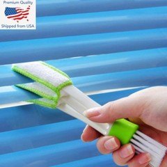 Portable Double End Car Vent Brush Computer Dust Cleaner Window Air Con Blinds