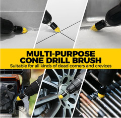 6Pack Drill Brush Scrubber Set – Long Attachment Kit for Grout, Tile, Tub