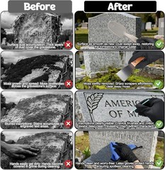 Complete Headstone Cleaning Tools: Reusable Gloves, Brushes & Towel for Care