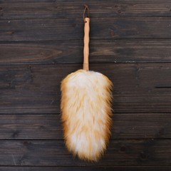 Wool Duster for Cleaning Furniture Duster with Wood Handle Dust Sweeping Tool