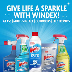 Windex Glass and Window Cleaner Spray Bottle, Packaging Designed to Prevent Leak