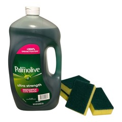 Palmolive Dish Soap 1 Gallon Lemon + 20 Sponges Bulk Cleaning Kit