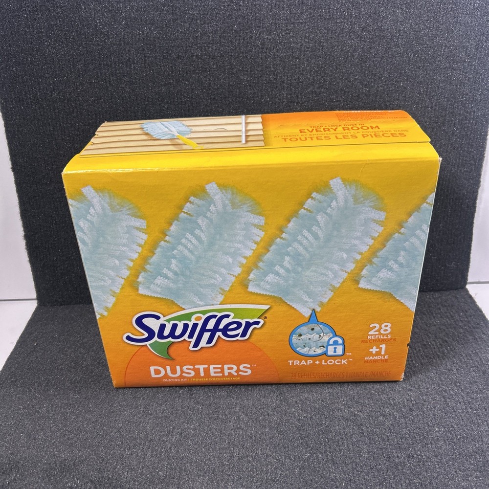Swiffer Dusters Dusting Kit, Starter Kit Handle & 28 Duster Refills, 1 Count (Pa