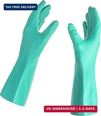 Tusko Products Best Nitrile Rubber Cleaning, Household, Dishwashing Gloves, Late