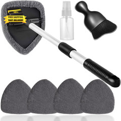 7Pcs Windshield Cleaner Tool Car Window Cleaning Wash Kit with 4 Reusable Microf