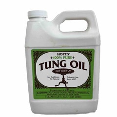 “HOPE’S 100% Pure Tung Oil Waterproof Natural Wood Finish and Sealer 32 Fl oz FS