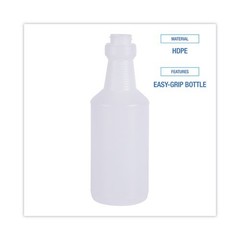 Boardwalk 00016 Easy-Grip Plastic Spray Bottle, 16 oz, Clear, 24/Carton