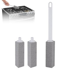 Pumice Stone for Cleaning Stove, 3 Packs Pumice Stone with Handle, Freely Tri…