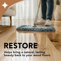 High-Traffic Wood Floor Polish & Restorer Bundle – 32 Oz, Safe for Kids and Pets