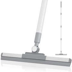Floor Squeegee with 180° Rotating Head Squeegee for Floor with 52 Long Handle