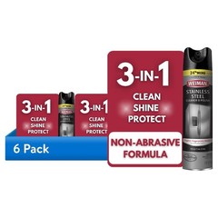 (6 pack) Steel Cleaner & Polish Spray for Kitchen and Home Appliances, 12 oz