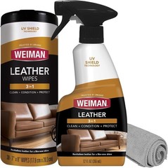 Leather Cleaner, Conditioner & Protector Kit, Spray, Wipe & Cloth | UV Protec…