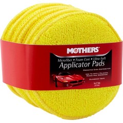 Pack of 6 Yellow Microfiber Polishing Applicator Pads for Car Care 5 Inch