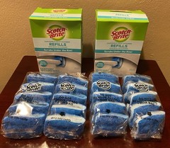Scotch Brite Disposable Toilet Scrubber Refill Built in Cleaner 10 Pack Lot of 2