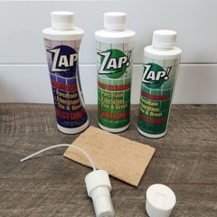 NEW ZAP! Professional Cleaner Porcelain Fiberglass Tile Maintainer Restorer Kit