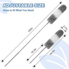 Extra Long Bendable Duster W/ Extendable Pole Cleaning Hard to Reach Areas New
