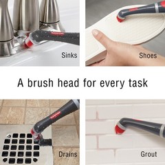 Rubbermaid Power Scrubber with 1 All-Purpose Scrubbing Head and 1 Grout Scrubbin