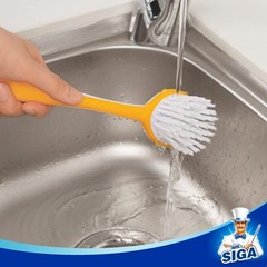 Round Dish Brush, Size: Dia 5.5 x 25cm – Pack of 3