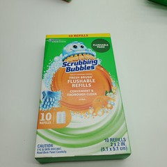 Scrubbing Bubbles Fresh Brush Disposable Toilet Scrubber Kit and 4 Refill Boxes