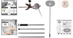 Effortless Ceiling Fan Cleaner with Extendable Microfiber Tool – Easy Storage!