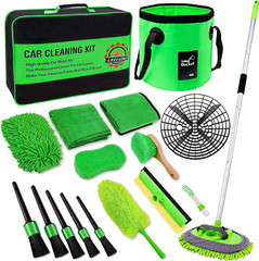 17Pcs Car Wash Kit,62″ Car Wash Brush Mop with Long Handle,Car Cleaning Kit,C…
