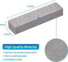 Pumice Stone for Toilet Bowl Cleaning,Pumice Stick Powerfully Away Limescale …