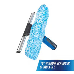 10 inches 2 in 1 Window Cleaner Squeegee Scrubber Glass Cleaning Tool