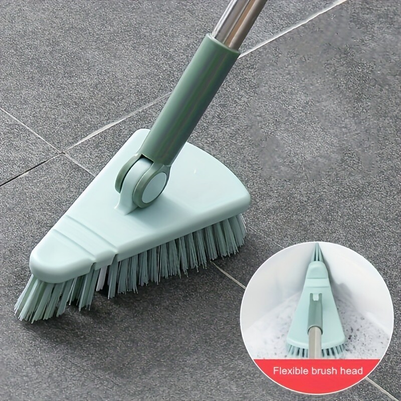 Long Handle Brush Wall Floor Scrub BathTub Shower Tile Cleaning Tool for Clear