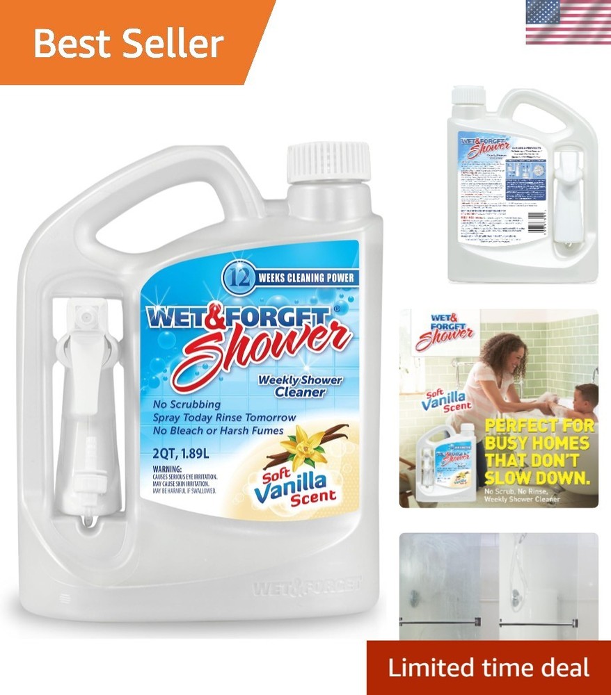 Bleach-Free Shower Cleaner, 64 Oz, Effortless No Scrubbing – Fume Free Formula