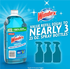 Windex Refill Glass and Window Cleaner Bottle Bottle Made from 100% (Pack of 2