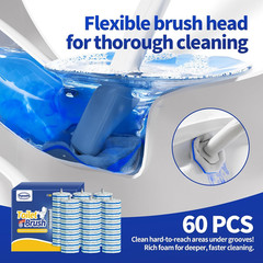 60PCS Toliet Wand Refills Compatible with Clorox Toliet Wand Disposable Toilet B