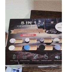 Voice-Prompted Cordless Spin Scrubber: 8 Brush Heads, Rechargeable Easy To Use